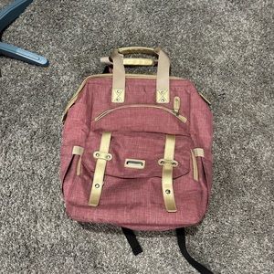 Pink / Khaki backpack